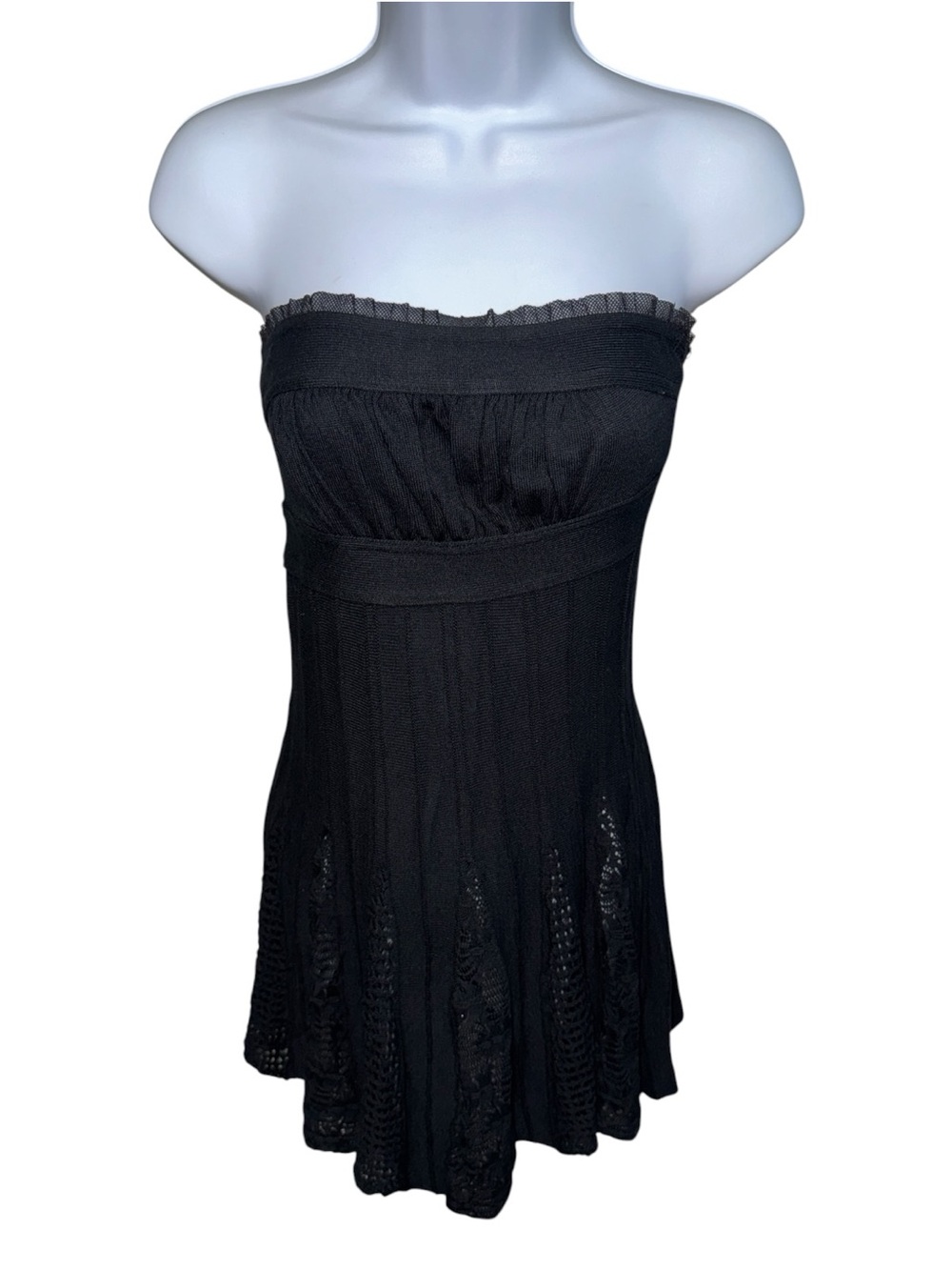 Women’s Vintage Dolce Vita Dress/Cover Up Black Strapless Dress - S